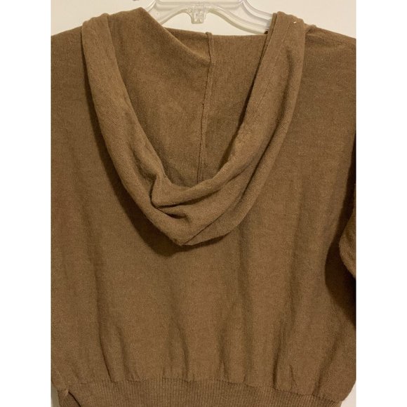 The Korner Women's Pullover Sweater Hoodie Long Sleeve Brown Size S/M NWT - Picture 5 of 11